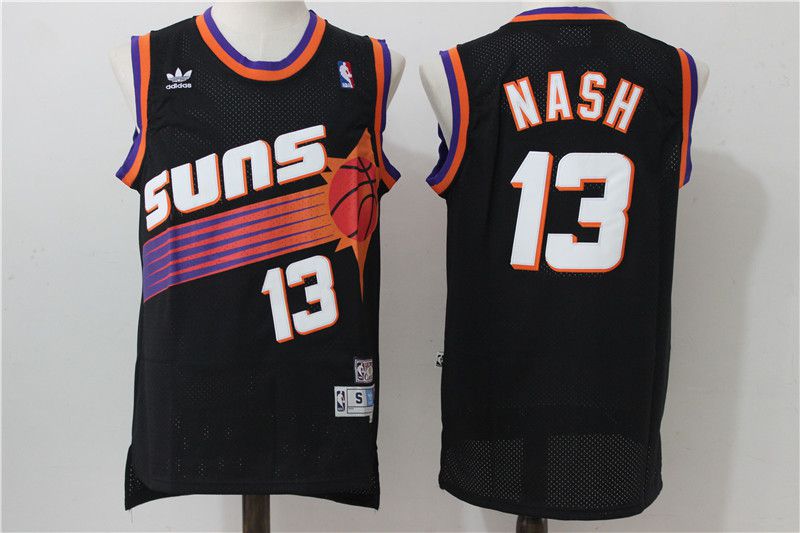 Men Phoenix Suns #13 Nash Black Adidas NBA Jerseys